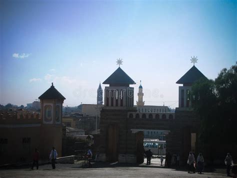 Bekijk De Orthodoxe Enda Mariam Cathedral Moskee En St Josephs