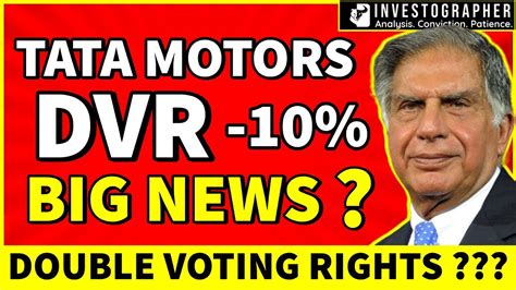 Tata Motors DVR Share News Investographer YouTube