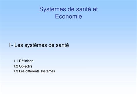 Ppt Syst Mes De Sant Et Economie Powerpoint Presentation Free