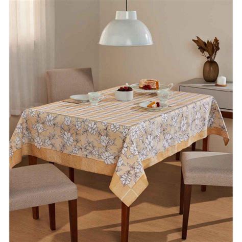 Toalha De Mesa Retangular 8 Lugares Flora 1 55 M X 2 50 M No Shoptime