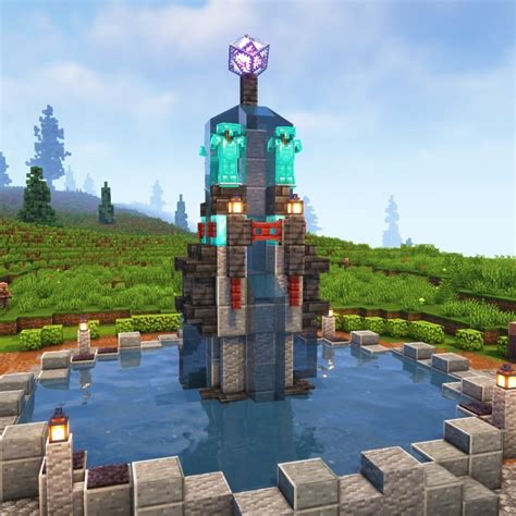 A Fountain Design I made : r/Minecraftbuilds