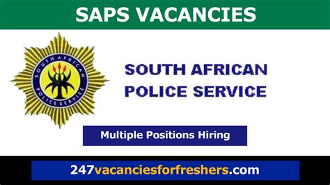 SAPS Vacancies | Multiple Jobs in Government Department