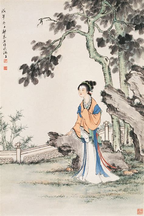 郑慕康国画仕女作品欣赏郑慕康仕女国画新浪新闻