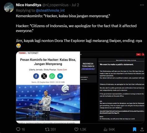 5 Meme Sindiran Buat Kominfo Dari Netizen Hacker Trending Di X