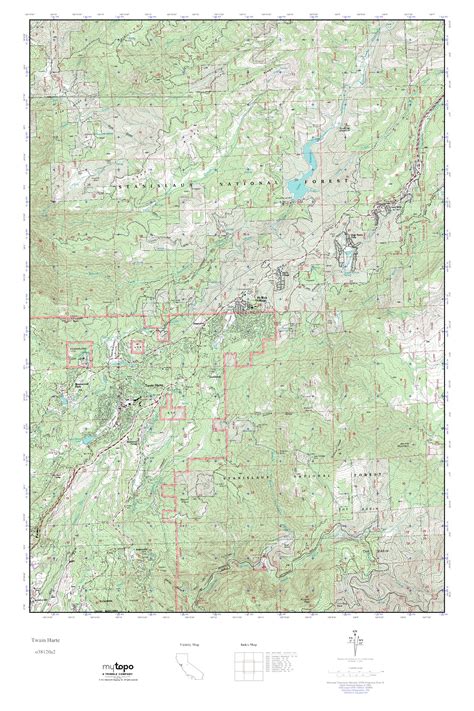 Mytopo Twain Harte California Usgs Quad Topo Map