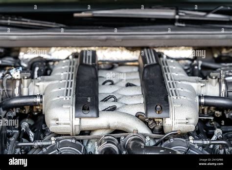 High Performance Sports Car Engine Stock Photo Alamy