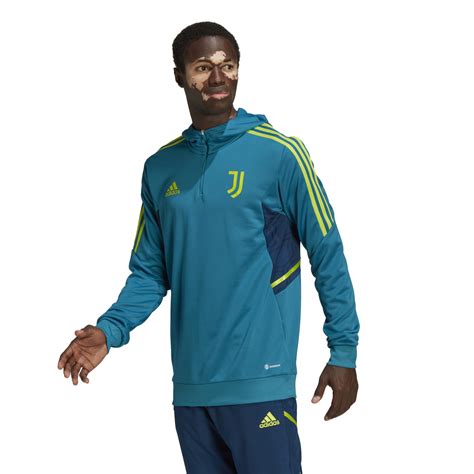 Adidas Juventus Track Hoodie 2022 2023 Blauw Geel