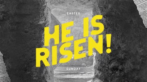 He Is Risen Social Media Design Tomb Page Bible Templates Motion