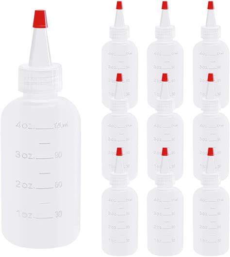 Amazon Bastex 6 Pack 4 Ounce Plastic Squeeze Bottles With Caps And