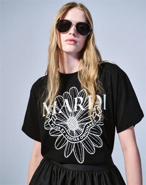 MUSINSA MARDI MERCREDI TSHIRT FLOWERMARDI ALUMNI BLACK IVORY