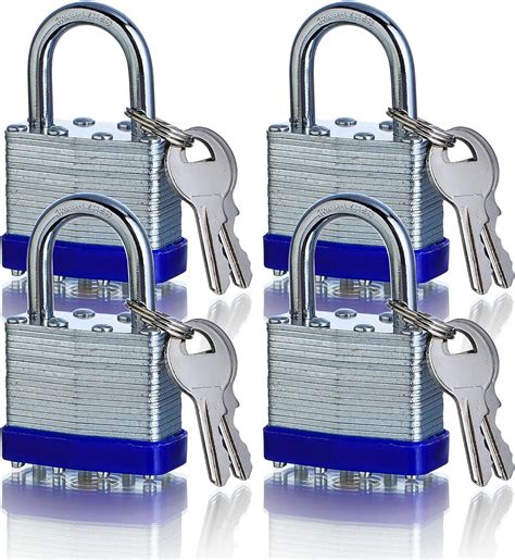 4 Pack Keyed Alike Padlocks High Security Padlocks With Same Keys Heavy