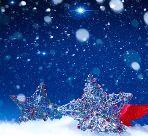 Fashion Backdrop Christmas Outdoor Party Snow Star Scene Photography