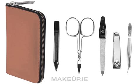 Erbe Solingen Manicure Set With Zipper Travel Brown Makeup Ie