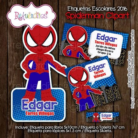 Kit Etiquetas Imprimibles Spiderman Hombre Araña 45 00 en Mercado Libre