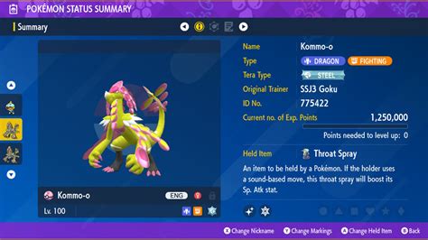 Pokemon Scarlet And Violet Shiny Kommo O 6iv Ev Trained Pokemon4ever