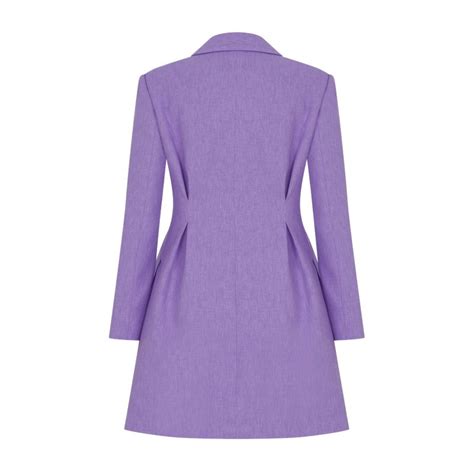 Valerie Shoulder Padded Blazer Dress In Mauve Mist Nazli Ceren Wolf