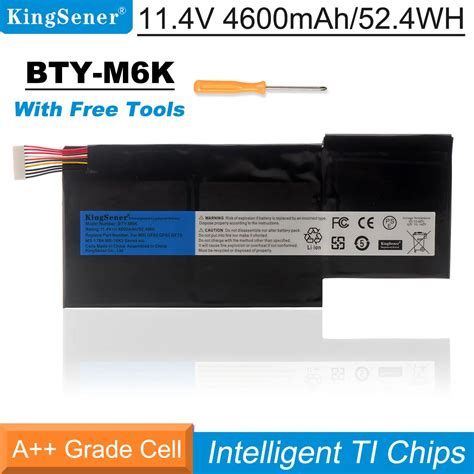 Kingsener Batería de ordenador portátil BTY M6K accesorio para MSI MS