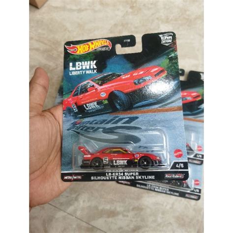 Jual Hot Wheels R34 Mountain Drifters LB ER34 Super Silhouette Nissan Skyline LBWK Red Shopee