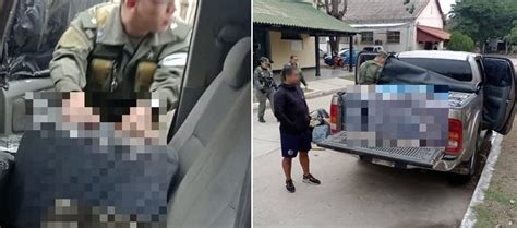 Gendarmes abrieron la caja de una Hilux durante un control y salió un