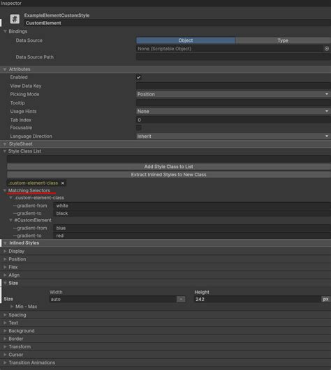 Extend The Ui Builder Inspector Panel To Show Custom Styles Unity