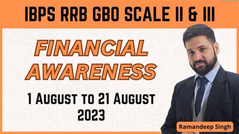 IBPS RRB GBO Scale II III 2023 Financial Awareness 1 To 21 August