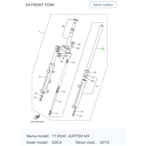 Jual As Shock Depan Jupiter Mx New C Asli Yamaha Shopee Indonesia