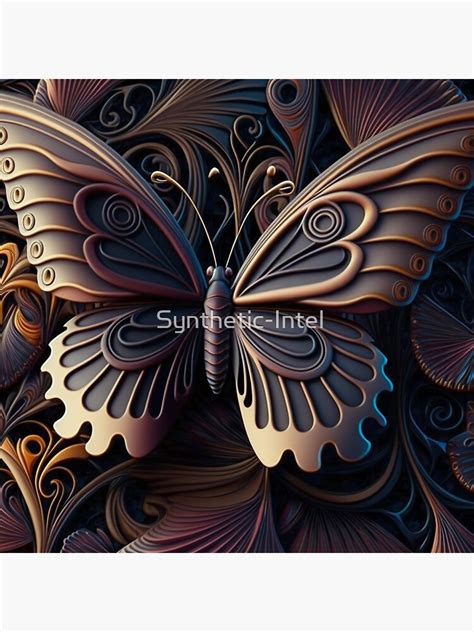 "3D Butterfly Pattern | Deep Purple 3D Butterfly | Metallic Butterfly ...