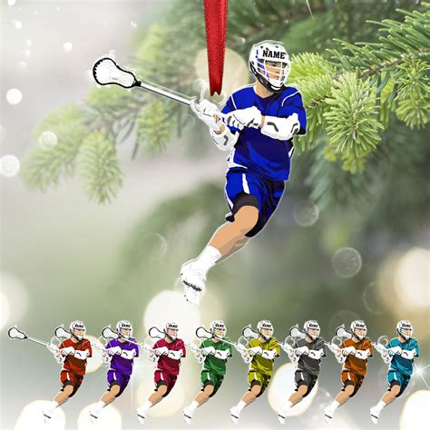Amazon.com: AOVL Personalized Lacrosse Ornament Lacrosse Christmas