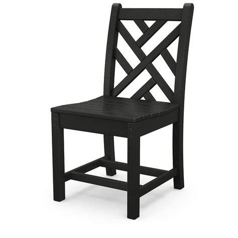 Polywood Chippendale Dining Side Chair Black Bbqguys