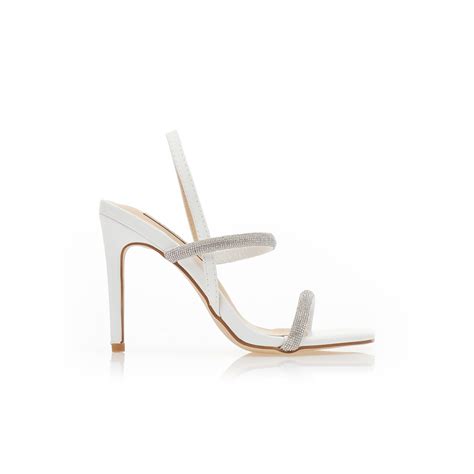 Sandały nude z ekoskóry z paseczkami z kryształkami i paseczkiem dookoła kostki Tsoukalas Shoes