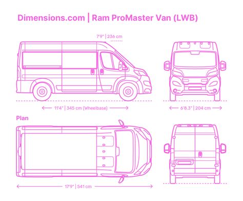 Ford Transit Van (XL) Dimensions & Drawings | Dimensions.com