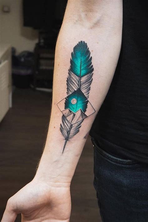 Native American Feather Tattoo For Men