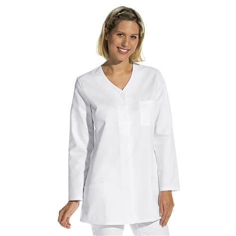 Blouse Courte Pour Femme Manches Longues Blanc Boutons Pression Sous