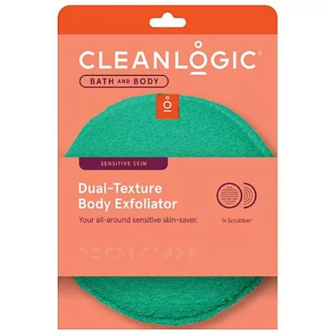 Cleanlogic Bath Body Sensitive Skin Dual Texture Body Exfoliator Emerald