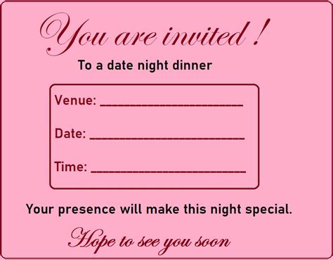 Date Night Invitation Template | Free Word & Excel Templates