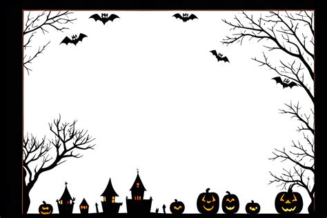 Halloween Border Frame PNG Transparent Background Ai Generative ...