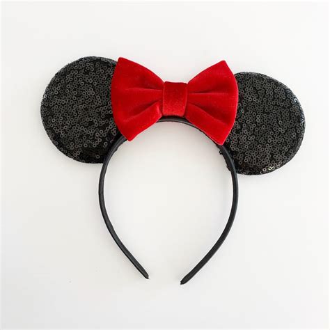 the daydream republic — Black Mouse Ears with Velvet Bow