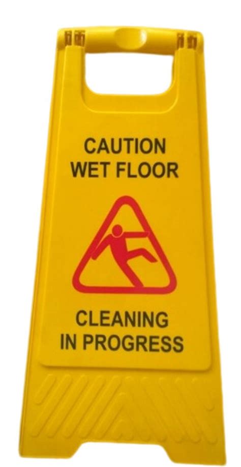 Incandescent Polycarbonate Yellow Caution Board For Wet Floor Ip 67