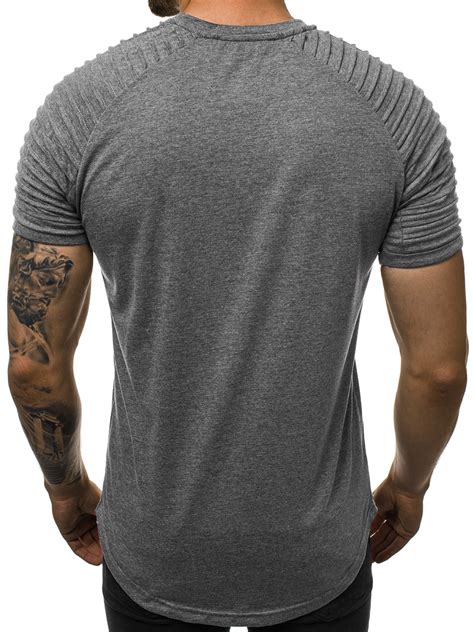 Camiseta De Hombre Gris Oscuro Ozonee O1256 Ozonee