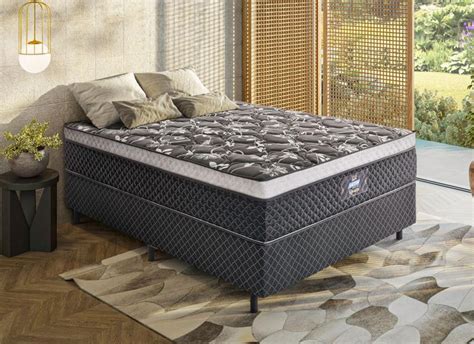 Cama Box Casal Gazin Molas Ensacadas Opala 138x71x188cm Cama De