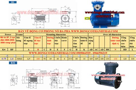 Động Cơ Phòng Nổ 0 75kw 1hp ThÀnh ThÁi Motor