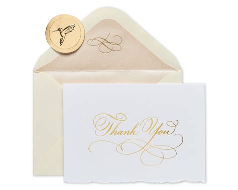 Wedding Engagement Gold Script Boxed Thank You Cards And Envelopes 8