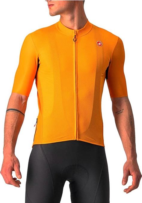 Castelli Endurance Elite Korte Mouwen Fietsshirt Oranje S Man Bol