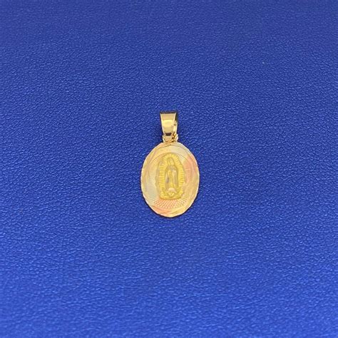 14k Tri Color Virgin Mary Pendant