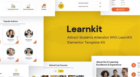 Learn E Learning Elementor Template Kit