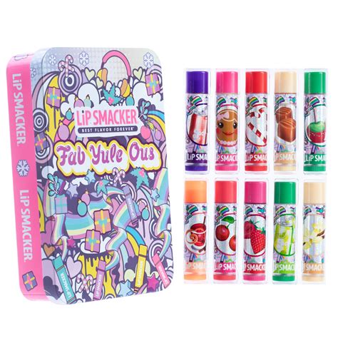 Lip Smacker Holiday Christmas Flavored Lip Balm 10 Piece Tin Only 562