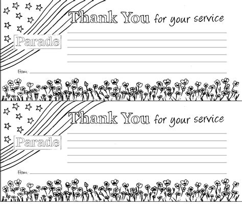 Military Thank You Cards Free Printable - Printable Free Templates Download