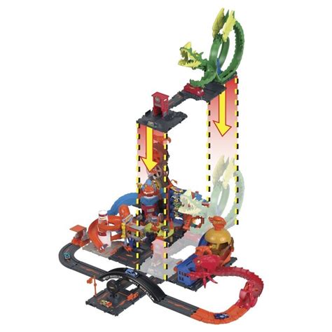 Rinkinys Drakonas užpuolęs gaisrinę Hot Wheels HDP kaina pigu lt
