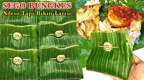 Resep Lengkap Nasi Bungkus Daun Pisang Ide Usaha Nasi Kucing Ekonomis