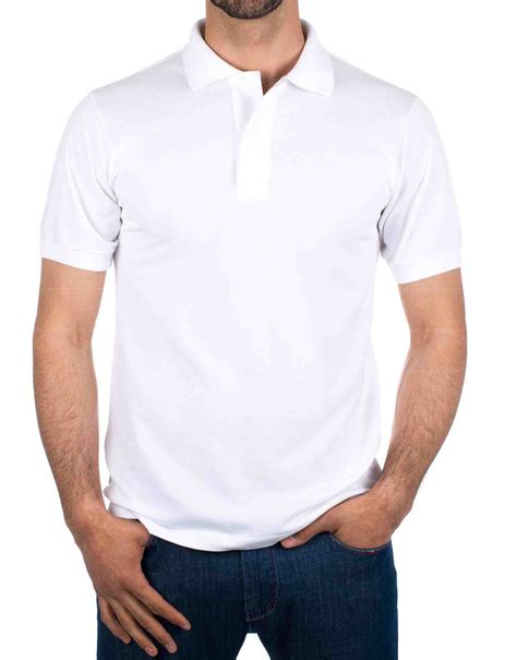 Polo Blanco Cuello Camisero Polos Camiseros